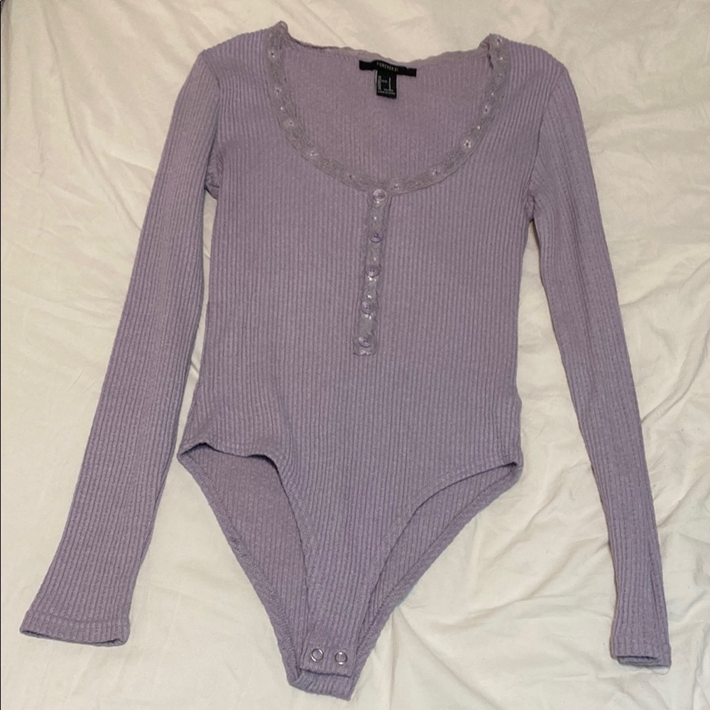 Forever 21 Lavender Ribbed Top.